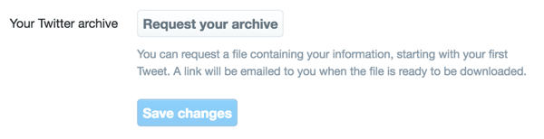 Κάντε κλικ στο Request Your Archive.