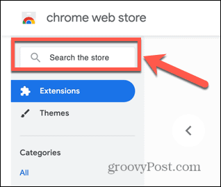 αναζήτηση στο κατάστημα chrome