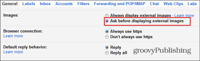 Πώς να απενεργοποιήσετε τη φόρτωση αυτόματης εικόνας στο Gmail