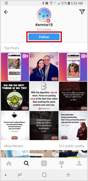 Το Instagram ακολουθεί το hashtag