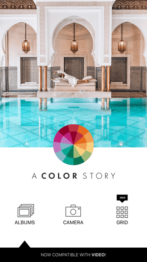 Δημιουργήστε ένα βήμα ιστορίας στο A Color Story Instagram που δείχνει τις επιλογές μεταφόρτωσης