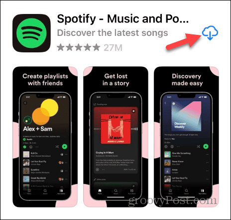επανεγκαταστήστε το Spotify iPhone