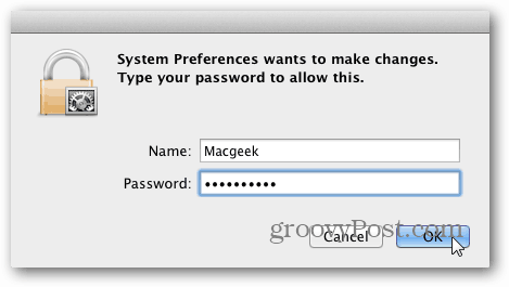 mac κωδικό πρόσβασης συστήματος