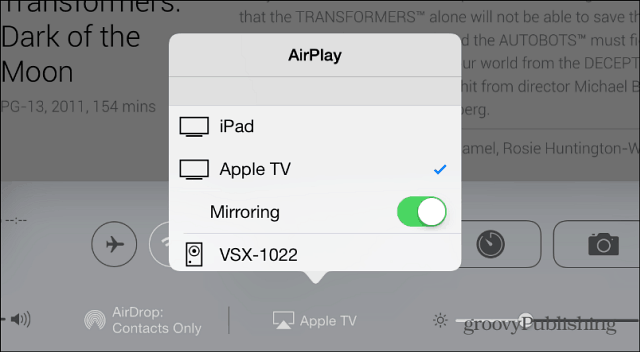 AirPlay Mirroring