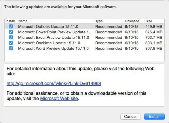Προεπισκόπηση του Microsoft Office 2016 για Mac