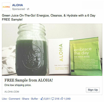 aloha διαφήμιση δημιουργίας μολύβδου στο facebook
