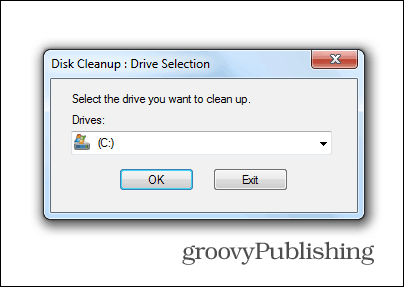 windows 7 ενημέρωση διαγραφή παλαιών αρχείων μονάδα δίσκου καθαρισμού δίσκου
