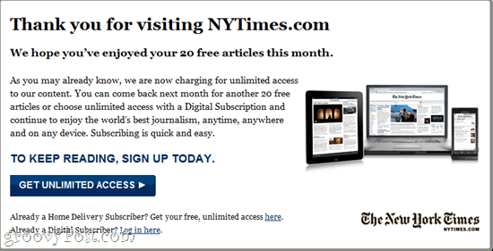 παρακάμπτοντας το NYtimes Paywall