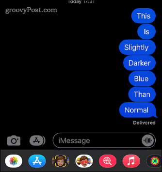 iphone σκούρο μπλε μήνυμα