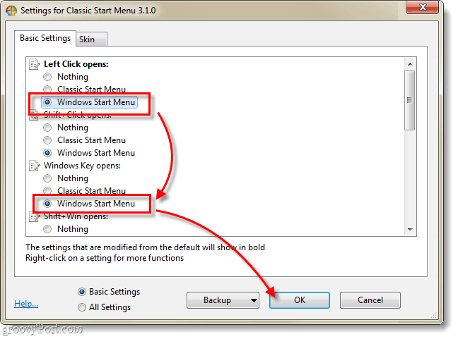 Πώς να φέρετε το κουμπί επάνω από παλαιότερες εκδόσεις των Windows στα Windows 7