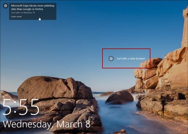 Οθόνη κλειδώματος των Windows 10