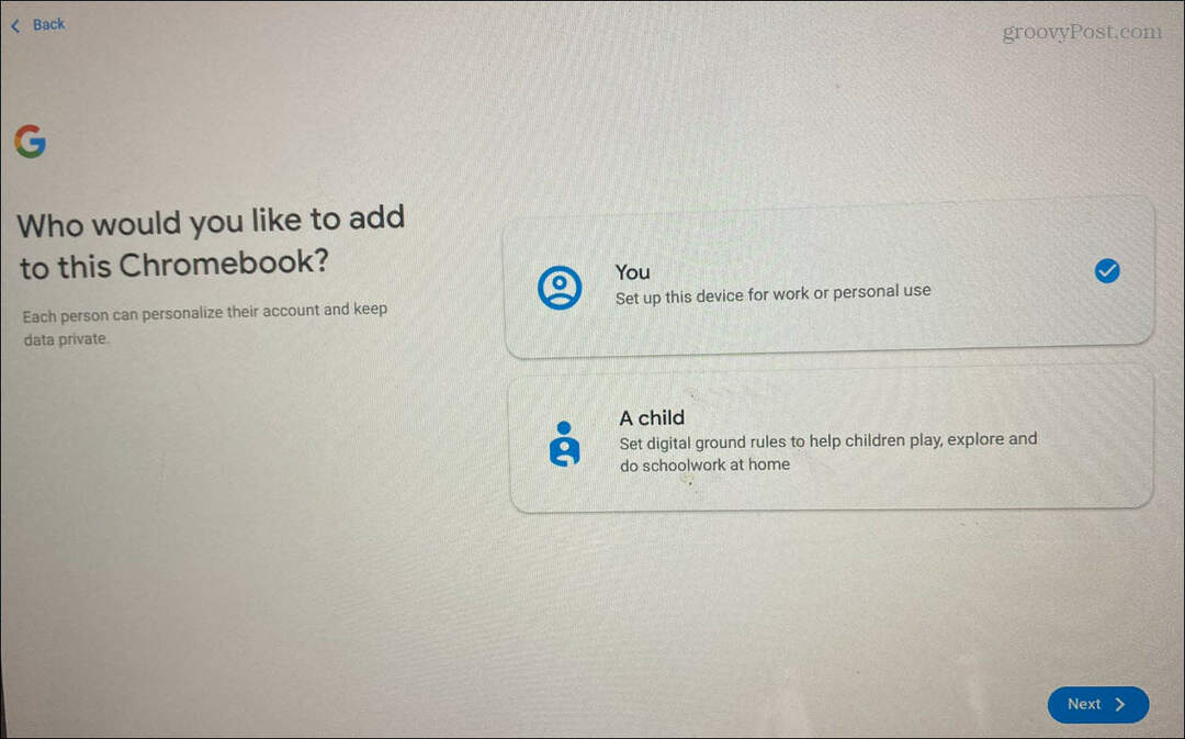 Πώς να προσθέσετε έναν χρήστη στο Chromebook