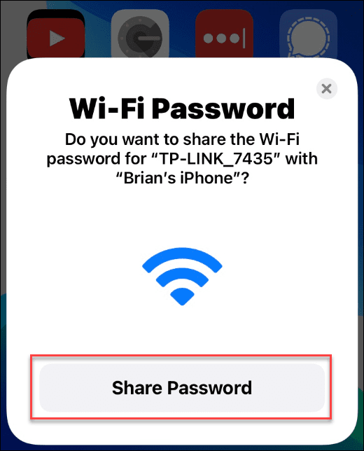 Μοιραστείτε έναν κωδικό πρόσβασης Wi-Fi στο iPhone