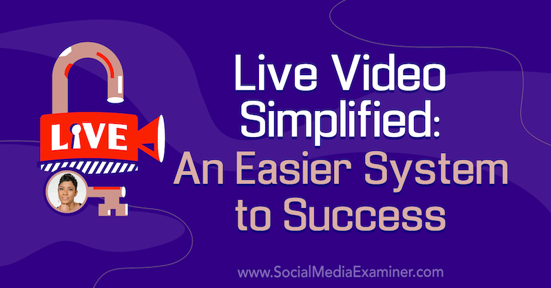 Απλοποιημένο ζωντανό βίντεο: Ένα ευκολότερο σύστημα επιτυχίας με πληροφορίες από την Τάνια Σμιθ στο Podcast μάρκετινγκ κοινωνικών μέσων.