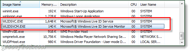 Υπηρεσίες Windows wlidsvc.exe wlidsvcm.exe