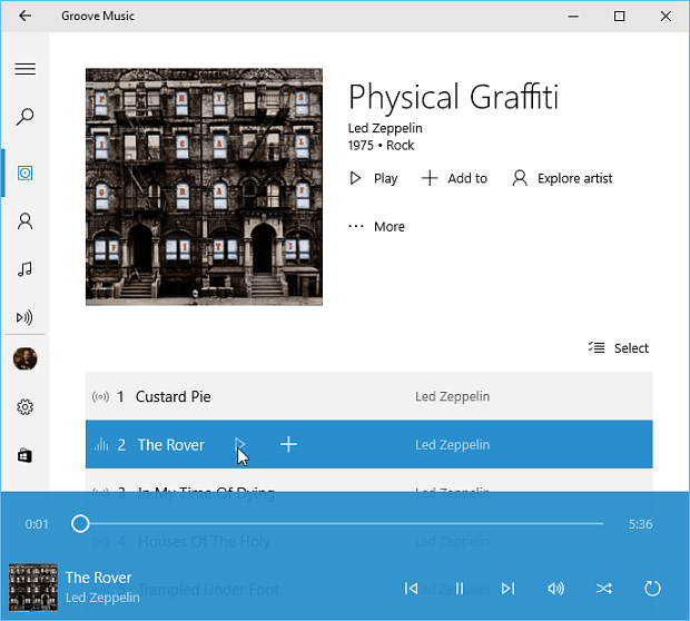 Groove Μουσική Windows 10