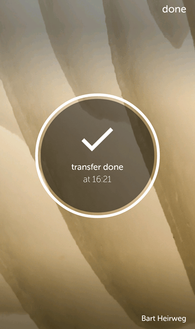 Το WeTransfer Android ολοκληρώθηκε