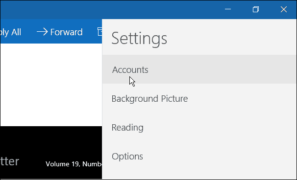 Λογαριασμοί εφαρμογών αλληλογραφίας των Windows 10