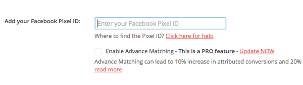 Επικολλήστε το αναγνωριστικό pixel από το Facebook στην προσθήκη PixelYourSite.