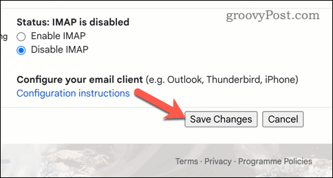 Αποθηκεύστε τις αλλαγές στο Gmail