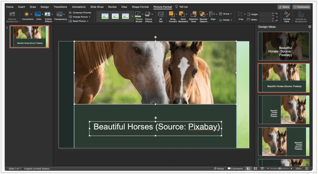 Πώς να προσθέσετε λεζάντες εικόνων του Microsoft PowerPoint