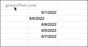 Παραδείγματα στοίχισης ημερομηνιών στα Φύλλα Google