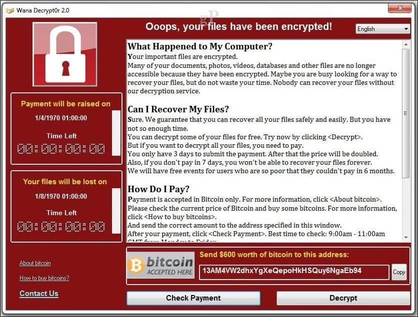 Η Microsoft κυκλοφορεί την ενημερωμένη έκδοση ασφαλείας έκτακτης ανάγκης για το Wanacrypt Ransomware