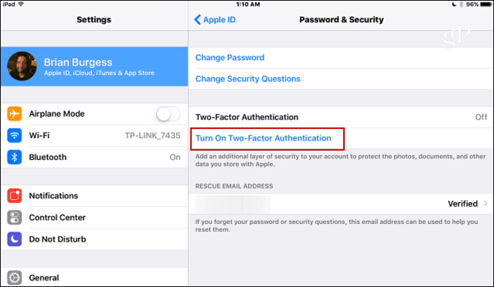 Πώς να ενεργοποιήσετε τον έλεγχο ταυτότητας δύο παραγόντων για το αναγνωριστικό της Apple σας