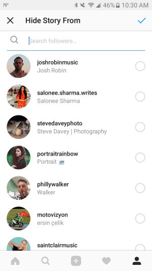 Μπορείτε να αποκλείσετε συγκεκριμένους οπαδούς του Instagram να δουν τις ιστορίες σας.