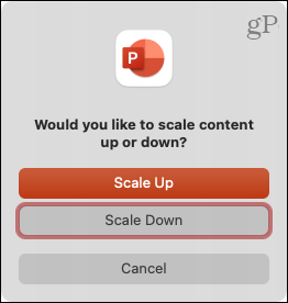 Επιλέξτε Scale Up ή Scale Down
