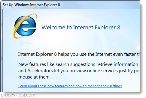 καλωσορίστε στο internet explorer 8