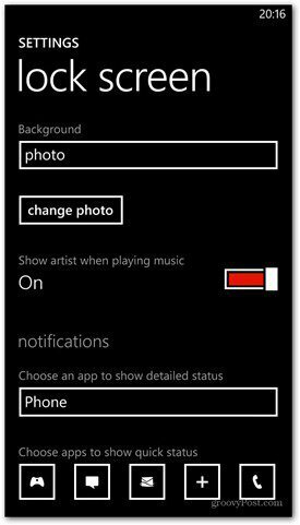 Το Windows Phone 8 προσαρμόζει τις επιλογές οθόνης κλειδώματος