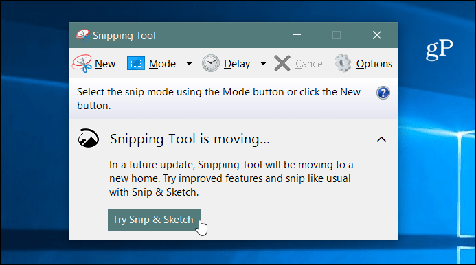 Windows 10 εργαλείο Snip και σκίτσο