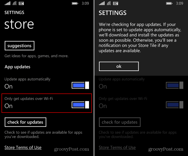 Ρυθμίσεις καταστημάτων Windows Phone