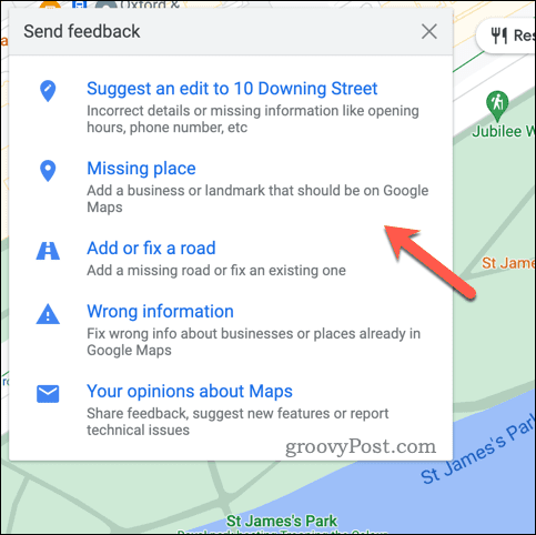 Δώστε σχόλια στους Χάρτες Google