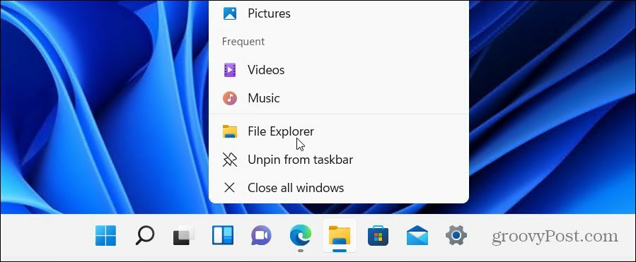  εκκινήστε την Εξερεύνηση αρχείων των Windows 11