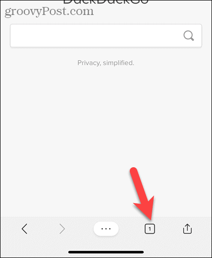 Πατήστε το εικονίδιο καρτέλας στο Edge για iOS