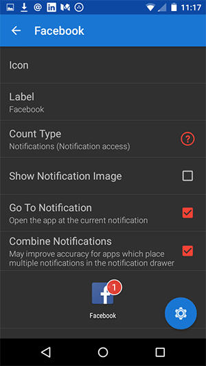 Ρυθμίσεις εφαρμογής android notifyer για κάθε κοινωνικό δίκτυο