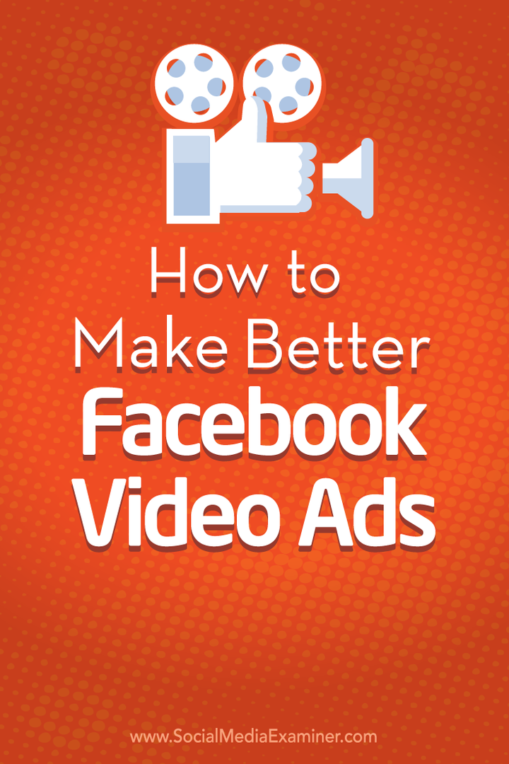 δημιουργήστε καλύτερες διαφημίσεις βίντεο στο facebook