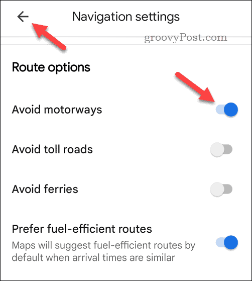 Ρύθμιση για να αποφεύγονται πάντα οι αυτοκινητόδρομοι στους Χάρτες Google