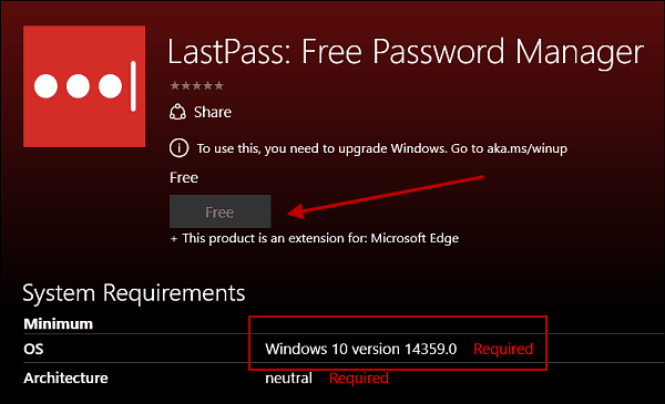 Επέκταση LastPass για το Microsoft Edge που έρχεται στα Windows 10