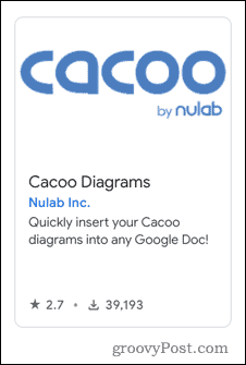 Το πρόσθετο Cacoo στα Έγγραφα Google