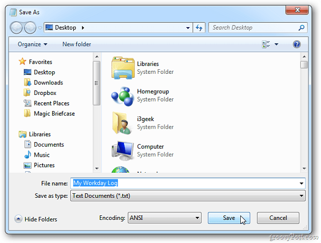 Σημειωματάριο των Windows: Δημιουργήστε αρχεία καταγραφής με χρονική σφράγιση