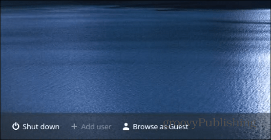 Οθόνη σύνδεσης του Chromebook