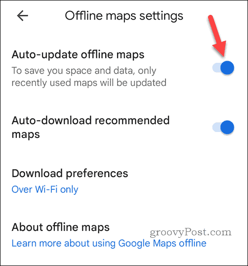 Αυτόματη ενημέρωση των χαρτών Google εκτός σύνδεσης