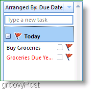 Στιγμιότυπο οθόνης: Outlook 2007 To-do Bar 