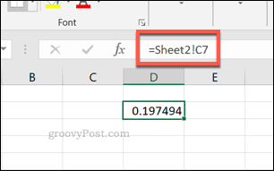 Μια αναφορά κελί ενός φύλλου εργασίας στο Excel