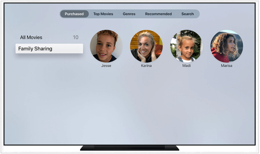 Κοινή χρήση της Apple TV
