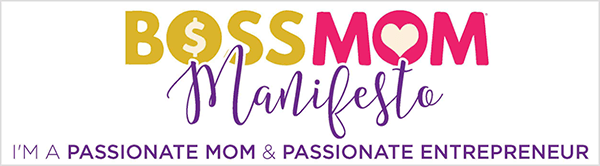 Αυτό είναι ένα στιγμιότυπο οθόνης μιας εικόνας για το μανιφέστο Boss Mom που δημιουργήθηκε από την Dana Malstaff. Ο τίτλος λέει το Boss Mom Manifesto και οι λέξεις εμφανίζονται σε κίτρινο, ροζ και μοβ αντίστοιχα. Ένα σύμβολο δολαρίου εμφανίζεται μέσα στο O στη λέξη Αφεντικό. Μια καρδιά εμφανίζεται μέσα στο Ο στη λέξη Μαμά. Το μανιφέστο εμφανίζεται σε μια γραμματοσειρά σεναρίου. Κάτω από τον τίτλο υπάρχει μοβ κείμενο με την ετικέτα "Είμαι παθιασμένη μαμά και παθιασμένος επιχειρηματίας".