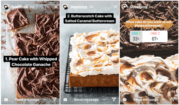 Το περιοδικό Food Bake From Scratch έδωσε στους οπαδούς του Instagram τον έλεγχο του προγράμματος περιεχομένου τους με αυτήν τη γρήγορη δημοσκόπηση.